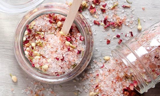 DIY Rose Petals Bath Salts