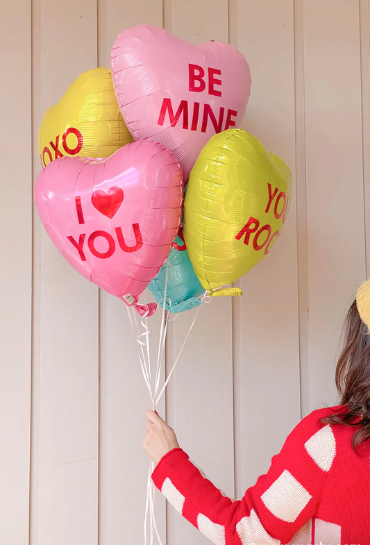 Candy Heart Valentine's Day Balloons