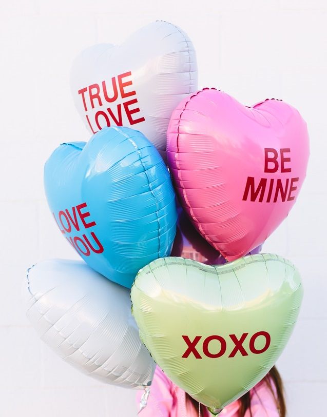 Candy Heart Valentine's Day Balloons