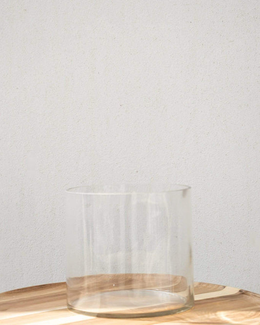 Short Cylindrical Vase Glass Vases